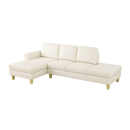 L - Shaped Sectional Sofa With Chaise &amp; Ottoman