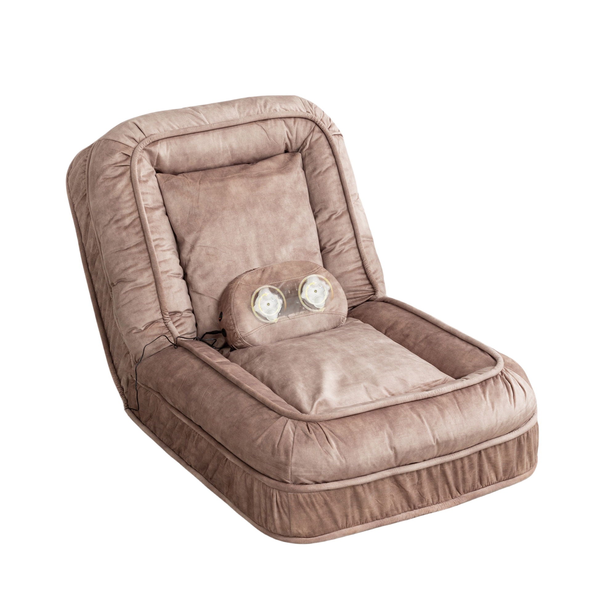 Upholstered Human Dog Bed And Pets, Bean Bag Floor Sofa With Massage Pillow, 5 Adjustable Positions &amp; 2 Soft Pillows