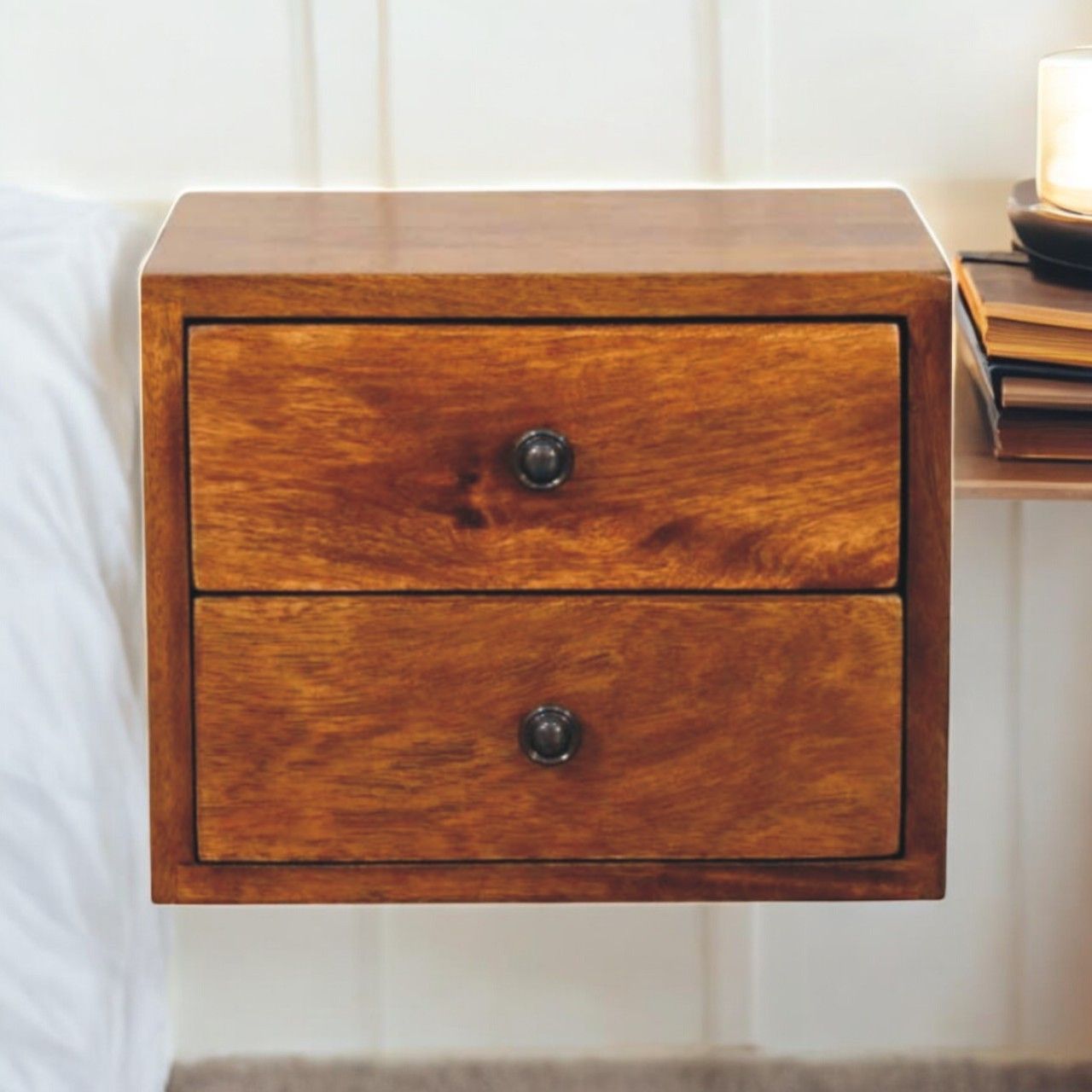 Solis - 1 Drawer Wall Mounted Nightstand