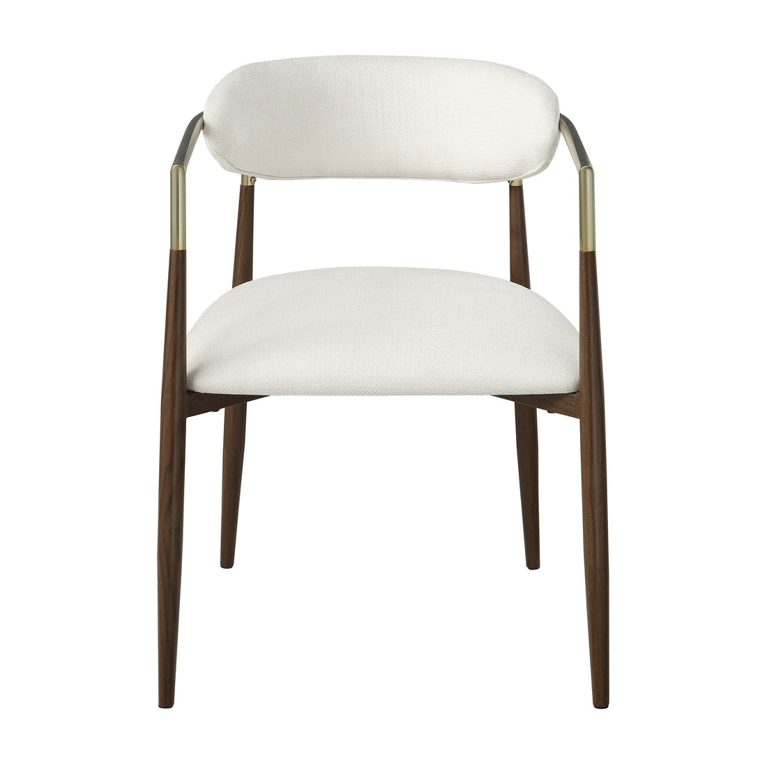 Clayten - Arm Chair (Set of 2) - Brown Oak / Off White