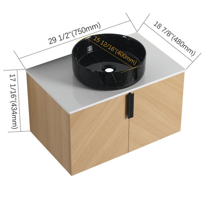 Wall Mounted Bathroom Vanity &amp; Art Sink