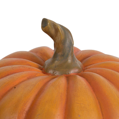 Autumn Resin Pumpkin With Stem, Pumpkin Ornament Decor For Holiday Harvest Festival Fall Festival &amp; Thanksgiving (Set of 2) - Orange