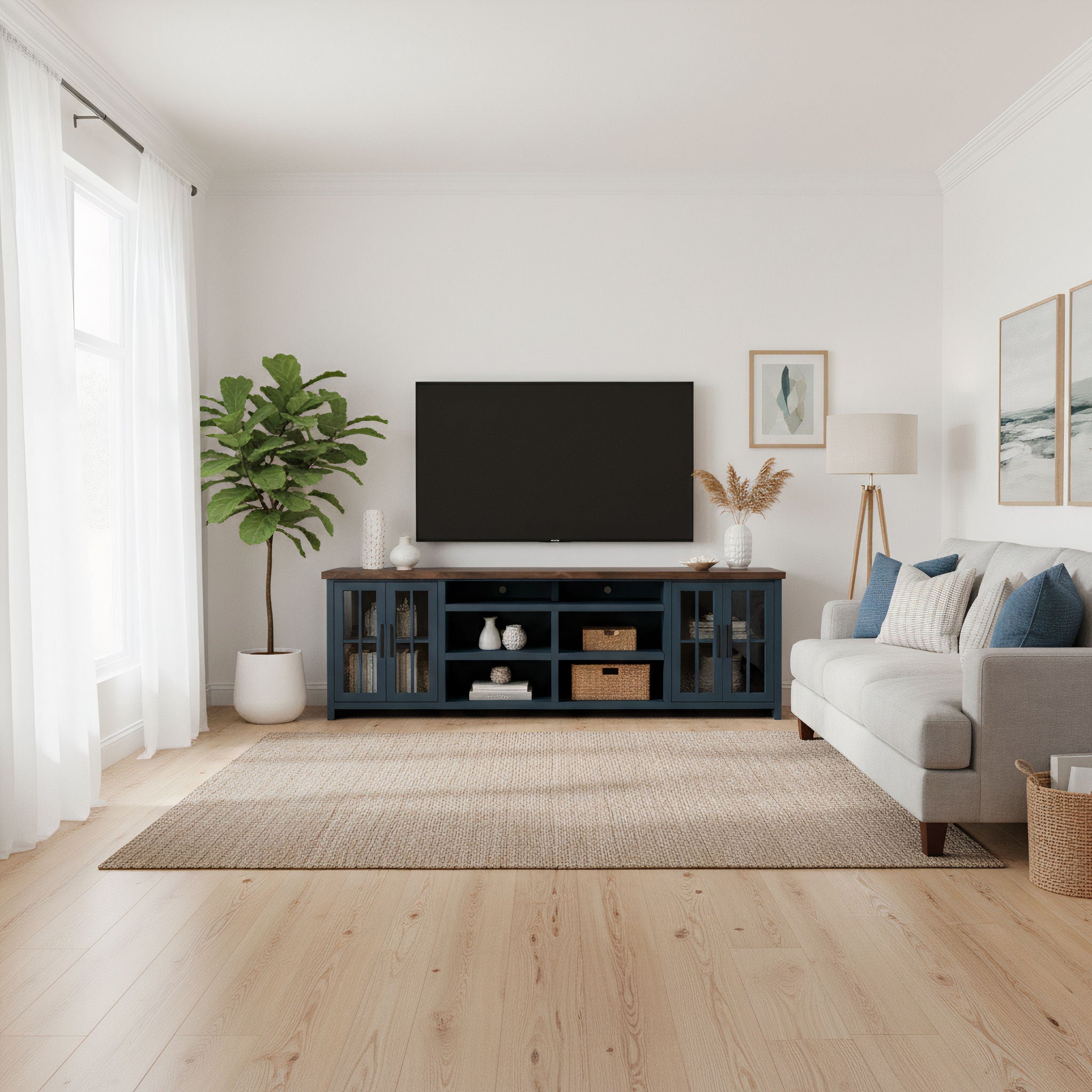 TV Stand Console &amp; Cable Management