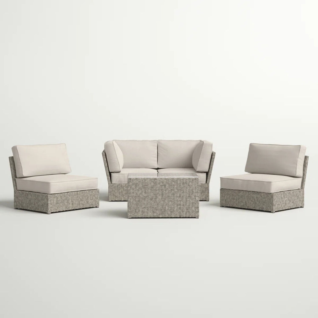 Stylish Modular Wicker Patio Seating Group