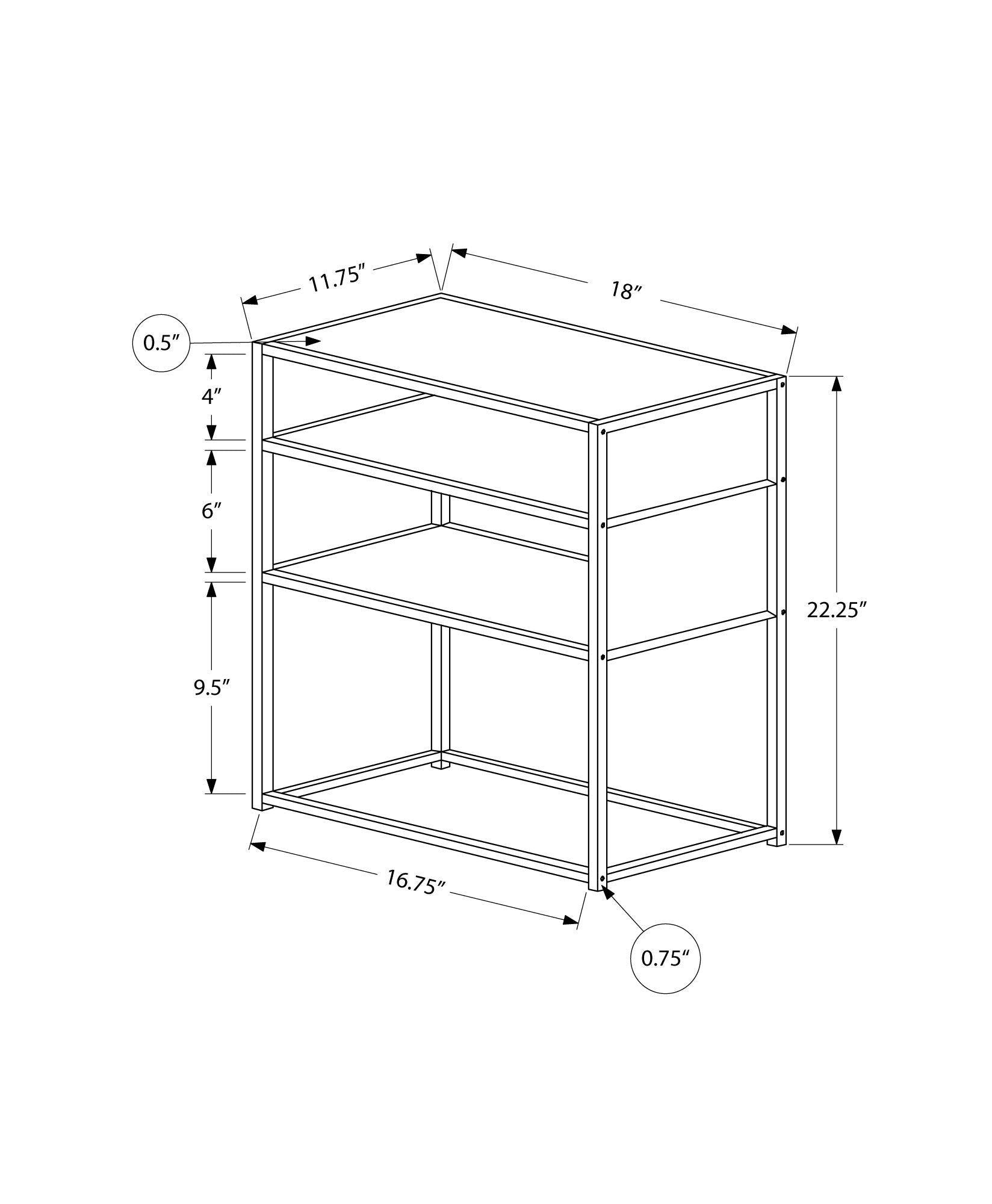 Accent Table, Side Modern - Taupe