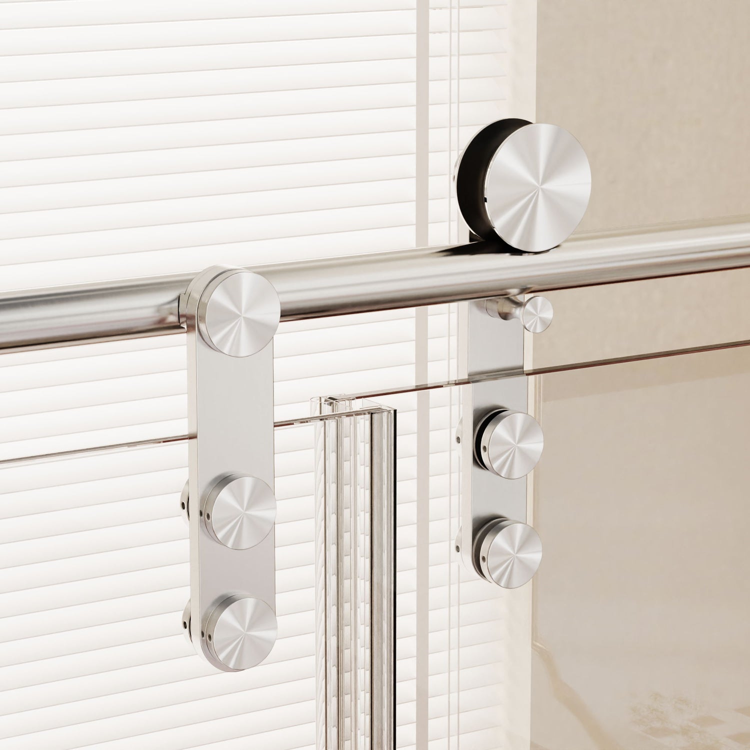 Frameless Single Sliding Shower Doors With Towel Rail &amp; Handle