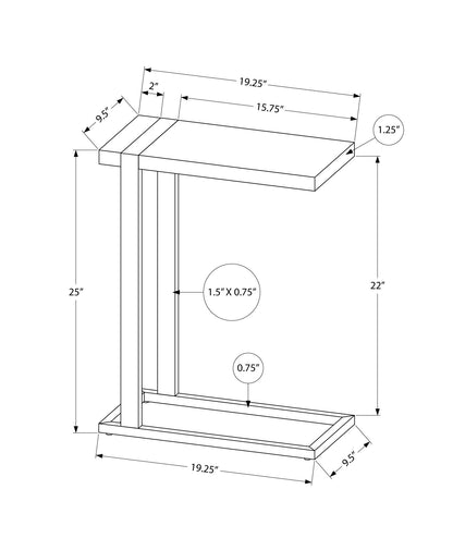 Accent Table, C - Shaped, Contemporary &amp; Modern Stylish Design