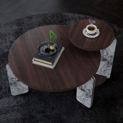 Coffee Table Set With Center Table &amp; Side Table