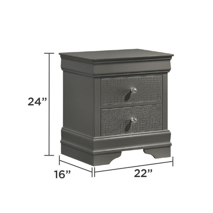 Blaze - 2 Drawer Modern Nightstand