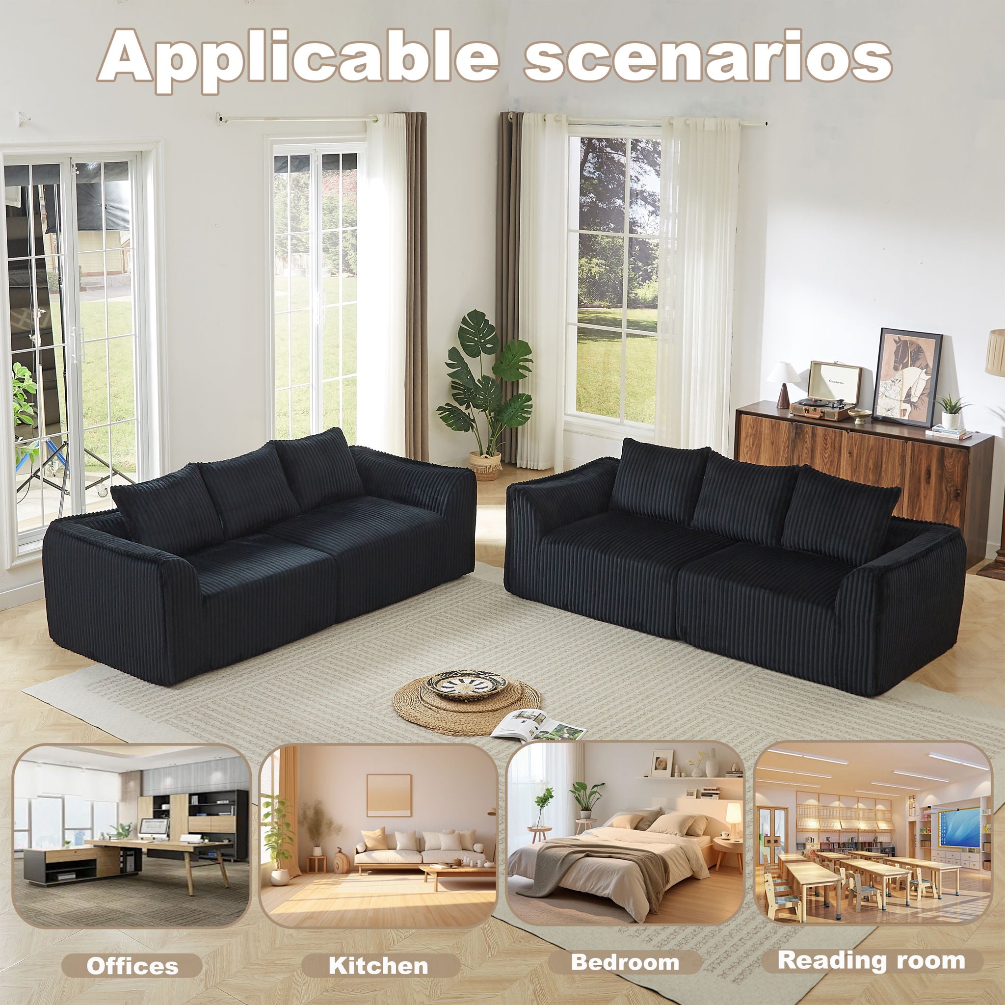 Minimalist Set With Curved Lines &amp; Gently Sloped Backrest
