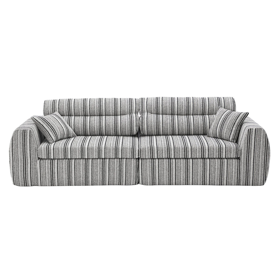 3 Seater, Couch With Throw Pillows For Living Room