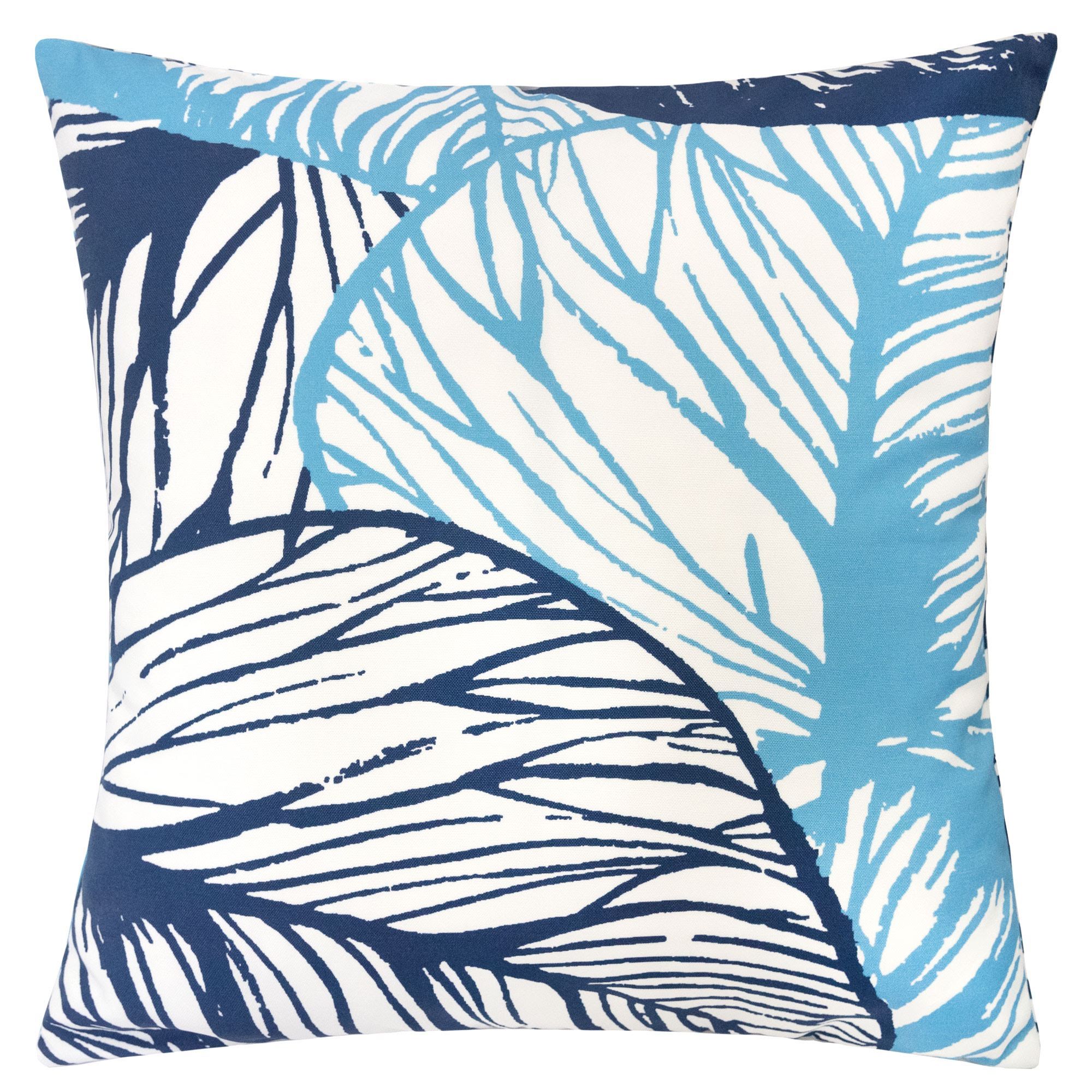 Leaf Vein Outdoor &amp; Indoor Pillow - Indigo