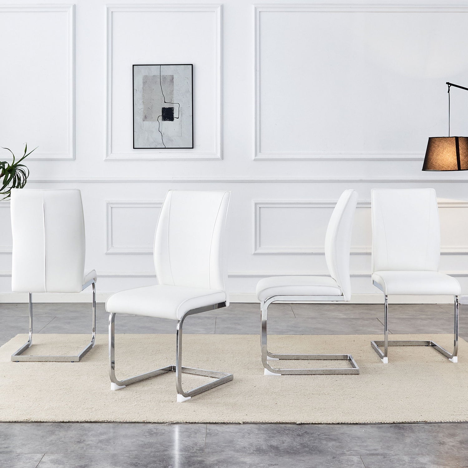 Luxury Simple Arch Chair, High Resilience With Metal Legs