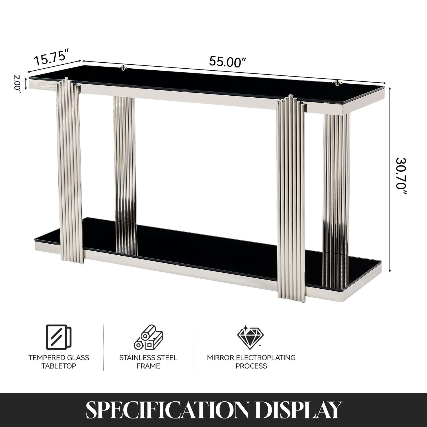 Console Table With Double Tier Storage