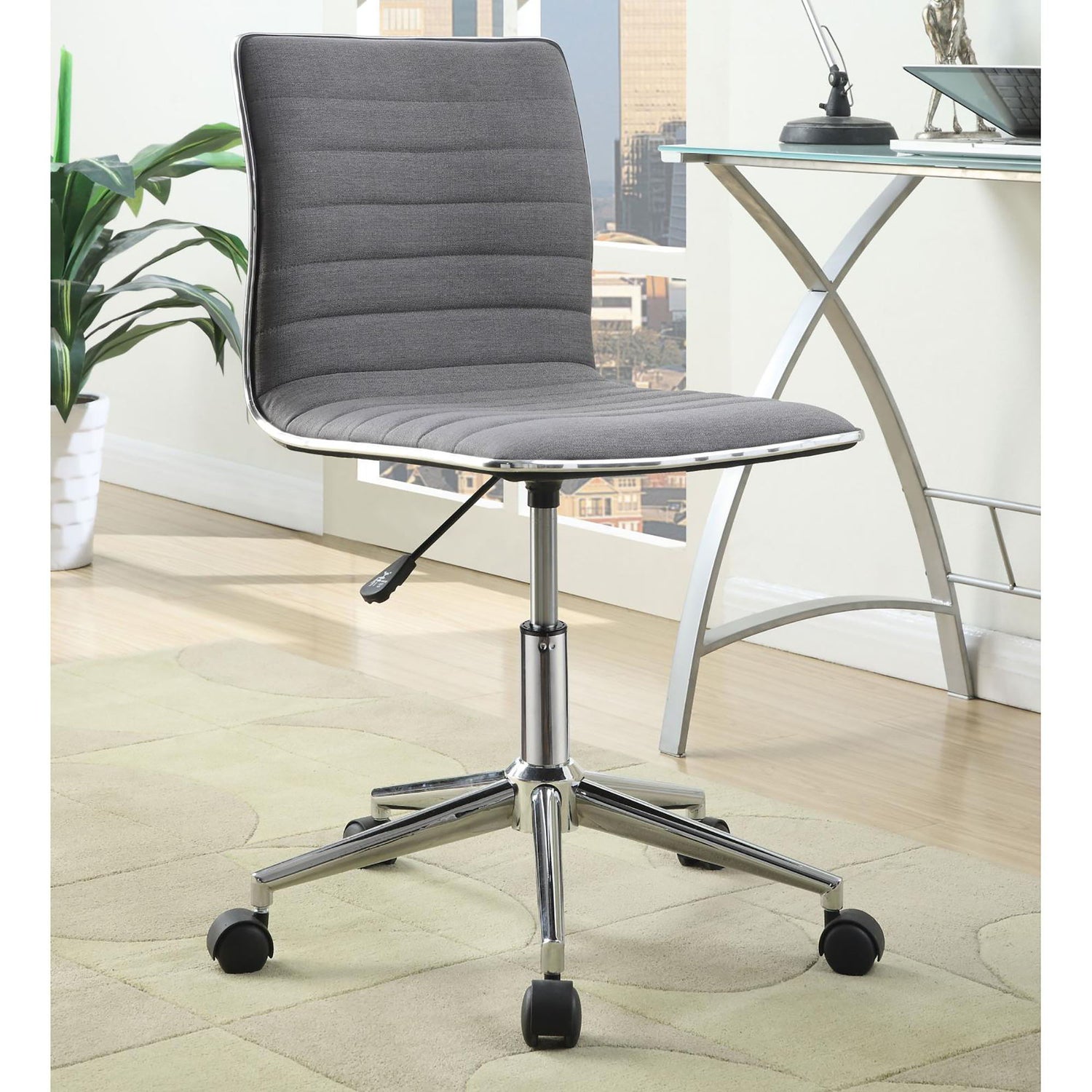 Armless Office Chair, Adjustable Height