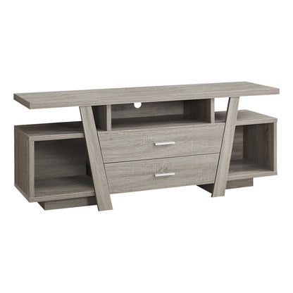 TV Stand, Console, Media Entertainment Center, Storage Drawers, Contemporary &amp; Modern - Taupe