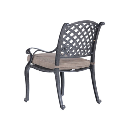 Square 4 Person 43.19&quot; Long Aluminum Dining Set With Cushions