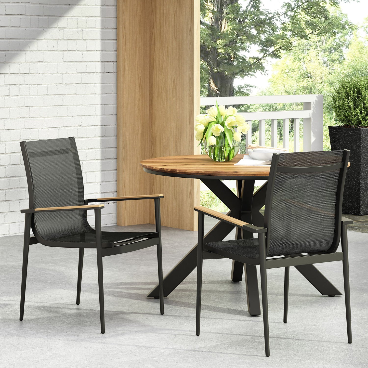 Barrister - Dining Chair (Set of 2) - Black / Natural