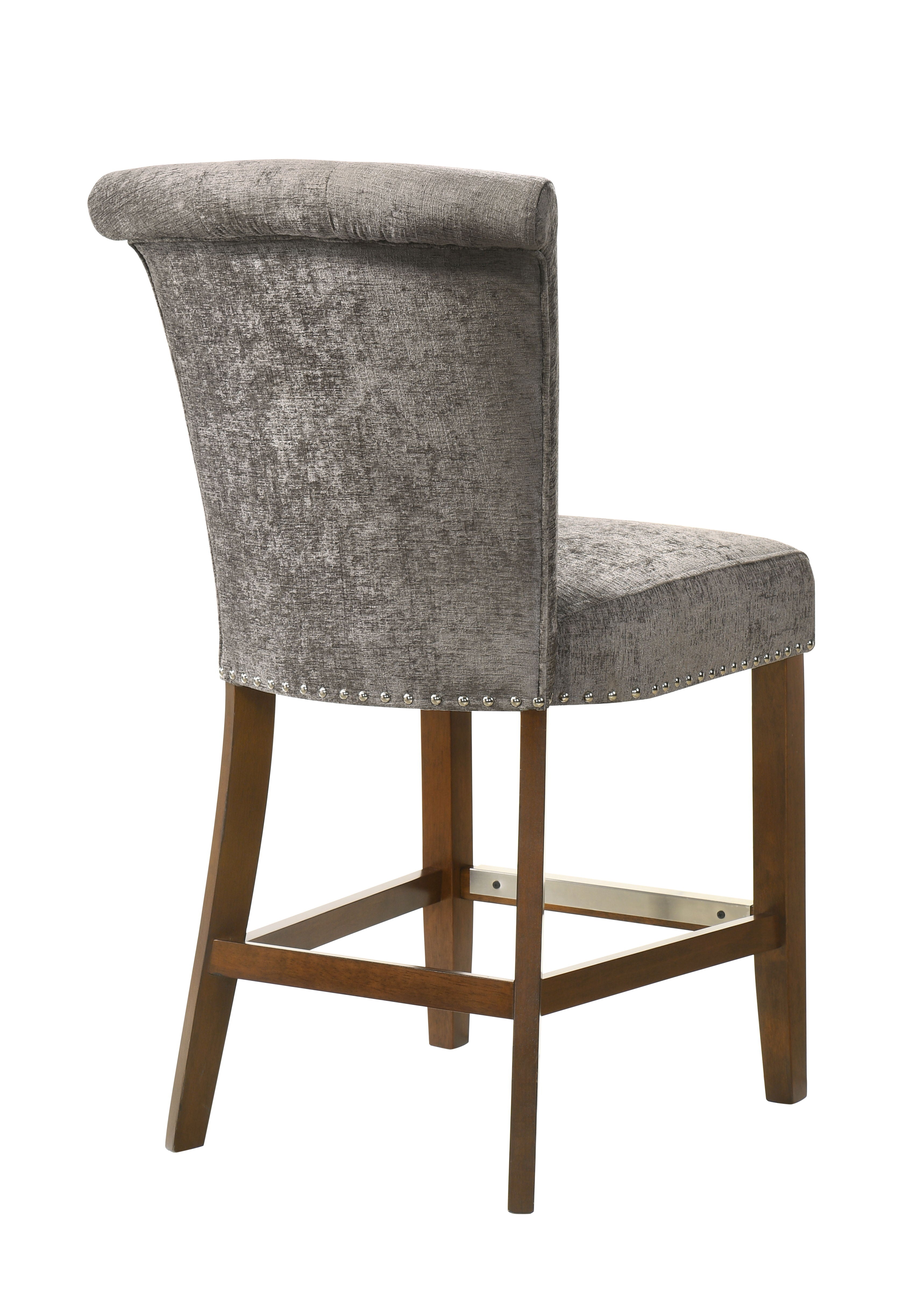 Auggie - 20.5&quot; Fabric Counter Height Chair With Nailhead Trim