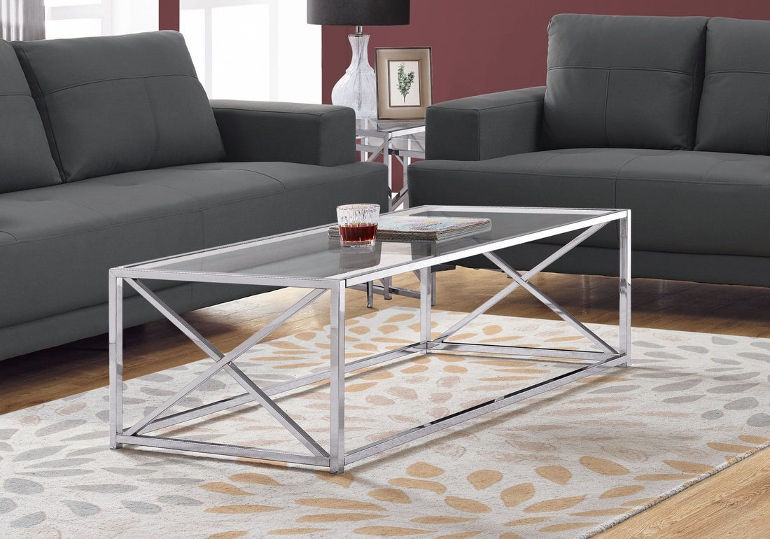 Table, Rectangular, Contemporary &amp; Modern - Chrome