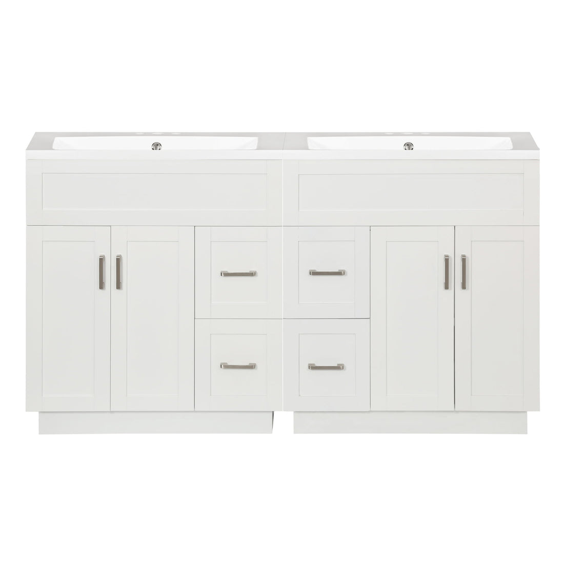 Bathroom Vanity With 2 Doors, 2 Drawers, Adjustable Shelf, Hidden Slides &amp; Soft Close Hinges