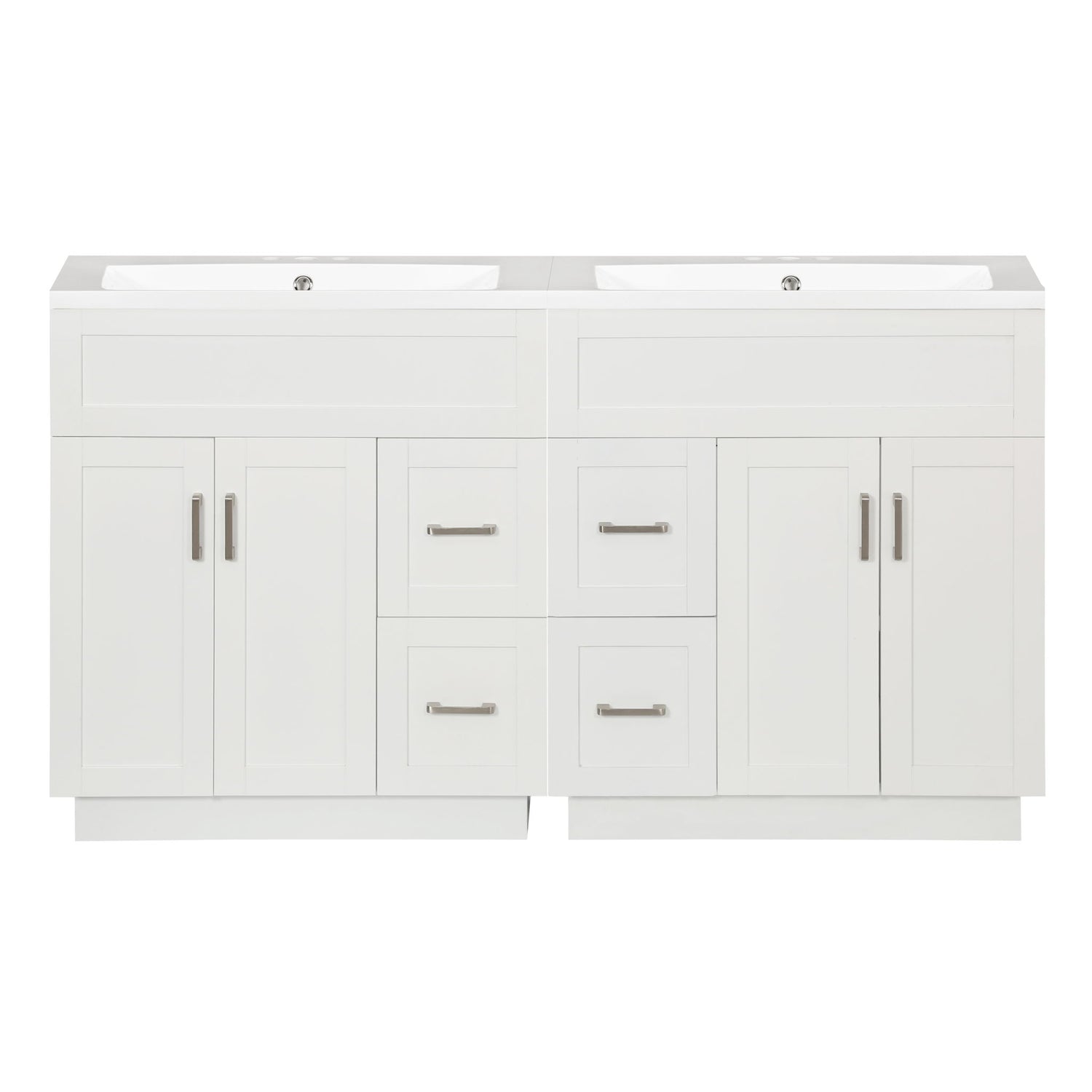Bathroom Vanity With 2 Doors, 2 Drawers, Adjustable Shelf, Hidden Slides &amp; Soft Close Hinges