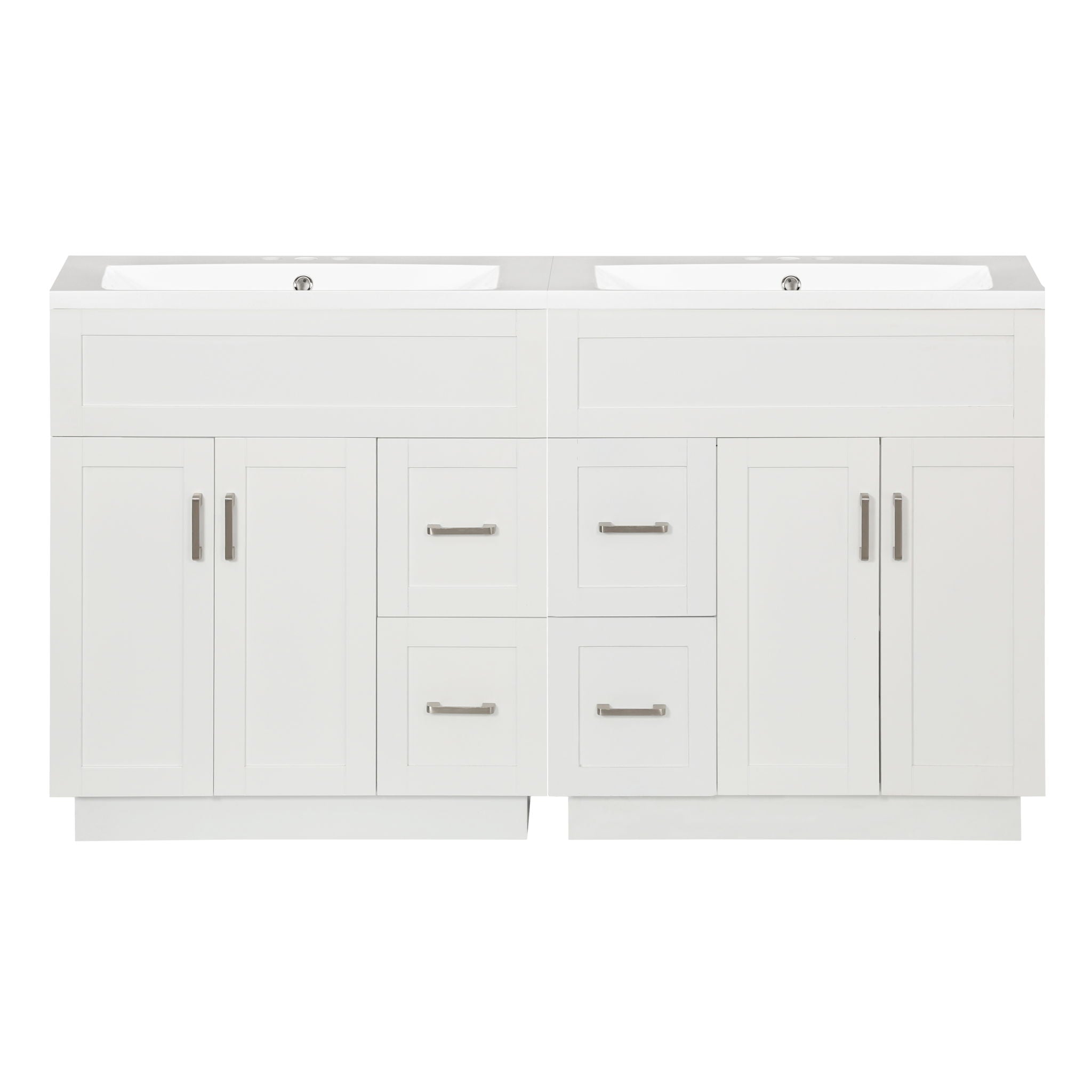 Bathroom Vanity With 2 Doors, 2 Drawers, Adjustable Shelf, Hidden Slides &amp; Soft Close Hinges