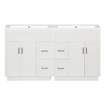 Bathroom Vanity With 2 Doors, 2 Drawers, Adjustable Shelf, Hidden Slides &amp; Soft Close Hinges
