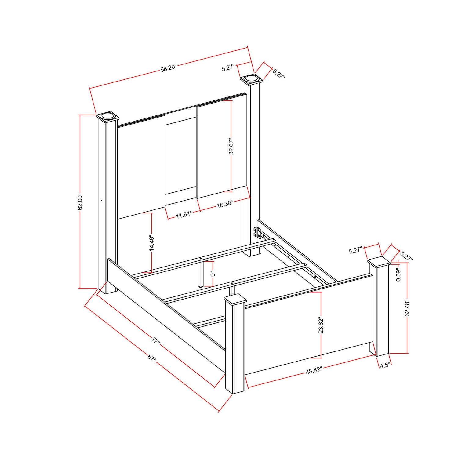 Lorenzo - 5 Piece Bedroom Set With Glittered Detailing