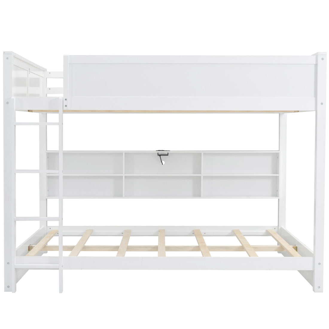Bunk Bed With Storage Cabinets And USB Ports