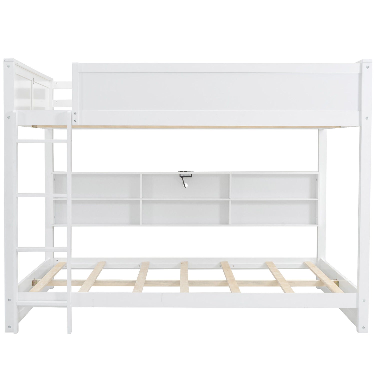 Bunk Bed With Storage Cabinets And USB Ports