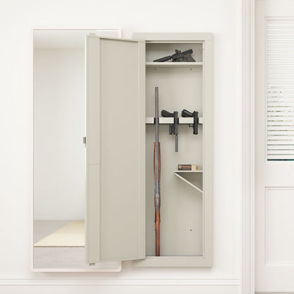 Wall Gun Safe, Gun Safes For Home, Gun Safes &amp; Cabinets, Wall Safes Between The Studs, Quick Access Rifle Safe With Removable Shelf And Digital Keypad