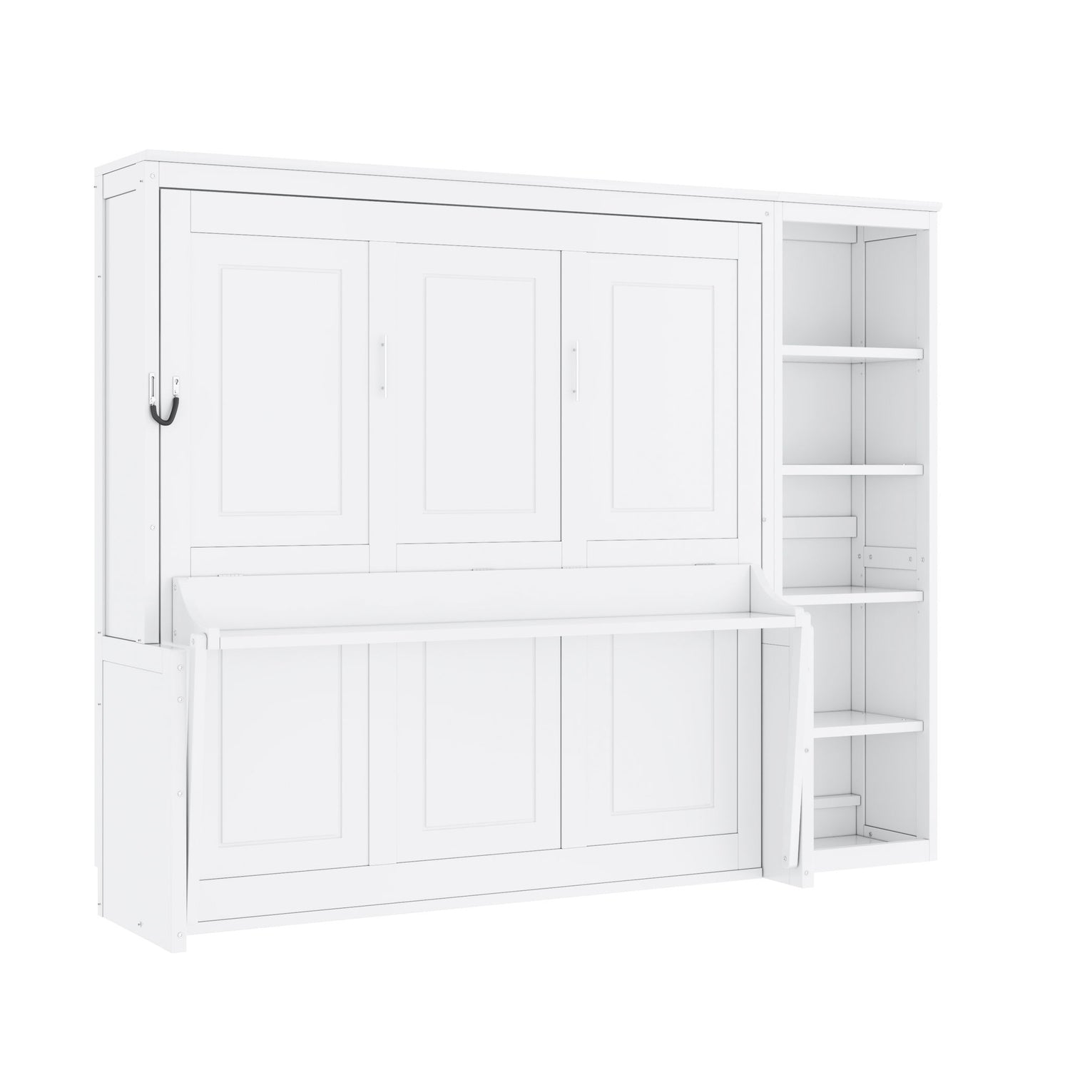 Sturdy Murphy Bed With Desk And Bookshelf