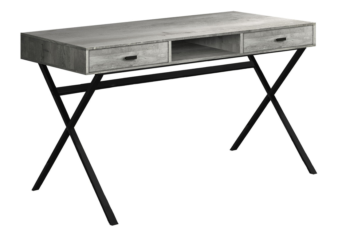 Computer Desk For Home Office, Laptop, Storage Drawers, Glossy Contemporary &amp; Modern