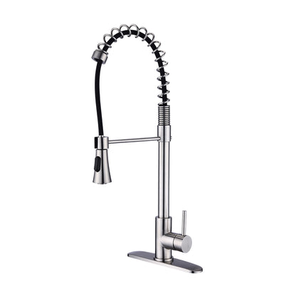 Modern Single Handle Spring High Arc Kitchen Faucet With Water Filter System