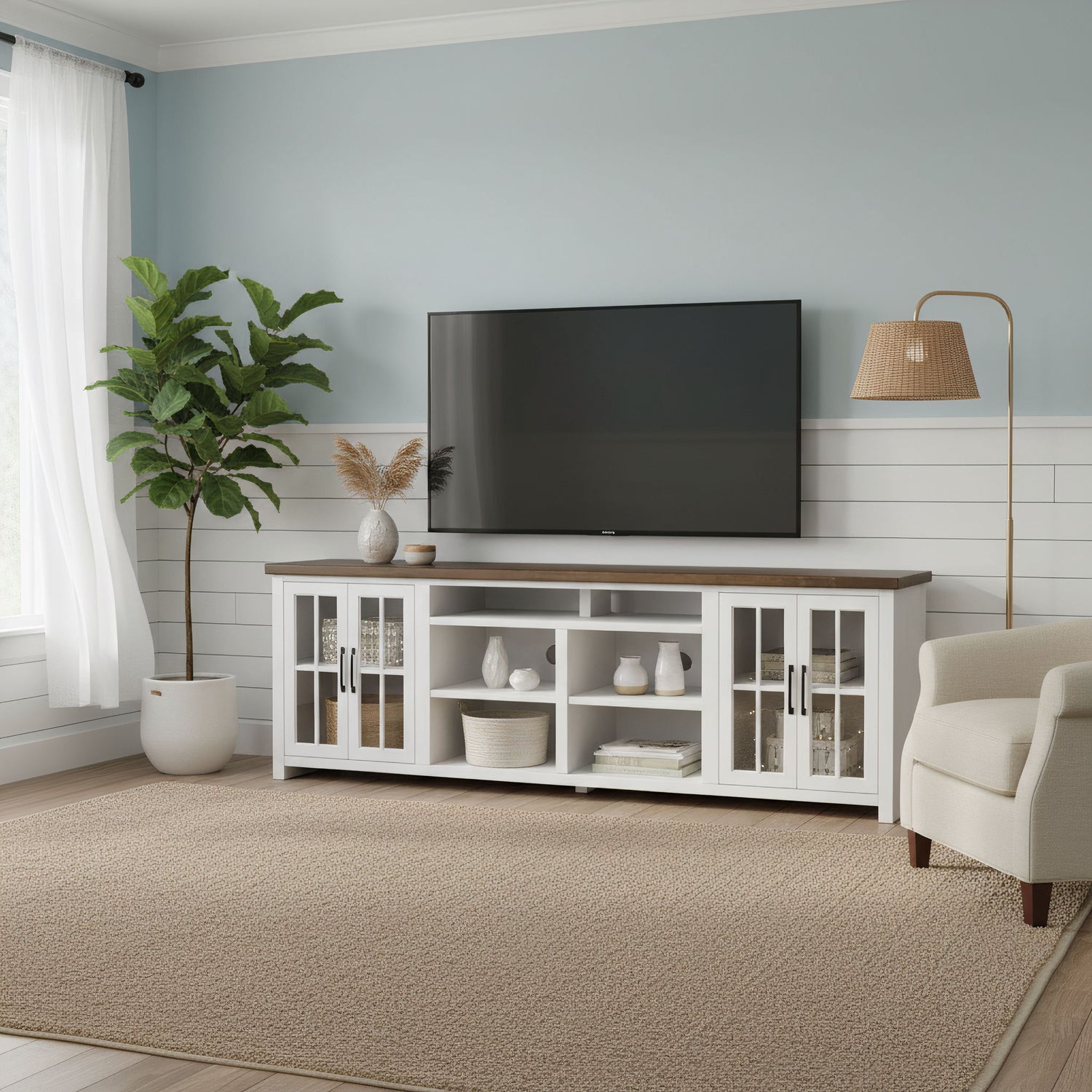 Hampton - TV Stand Console &amp; Cable Management