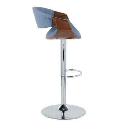 Curvo - Mid Century Modern Adjustable Barstool &amp; Swivel (Set of 2)