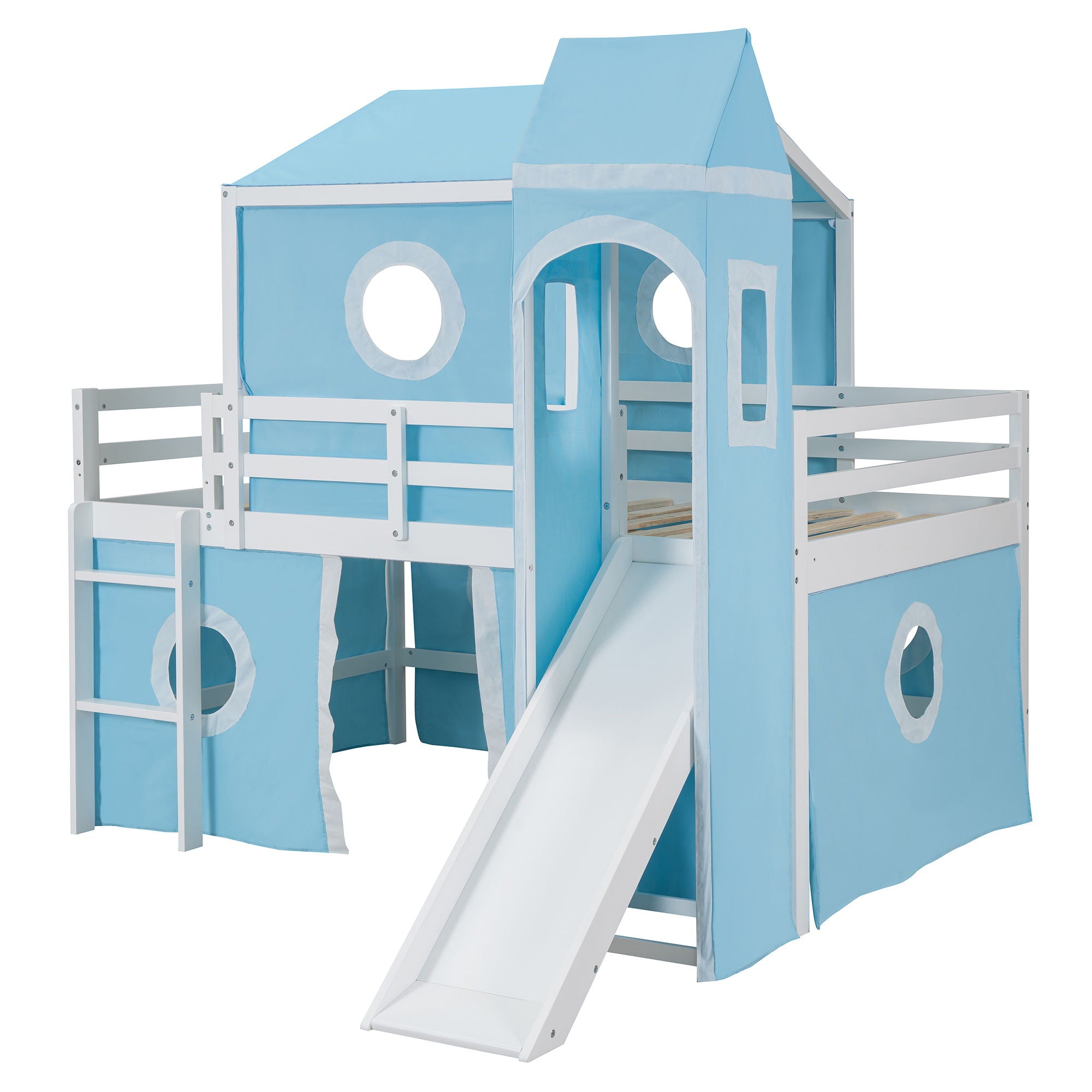 Loft Bed &amp; Slide Tent And Tower