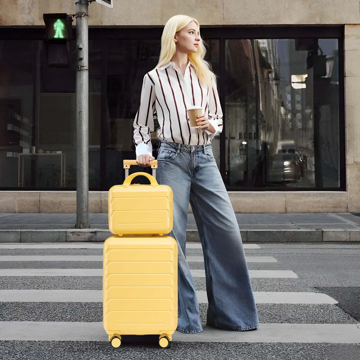 Spinner Luggage Set With Combination Lock