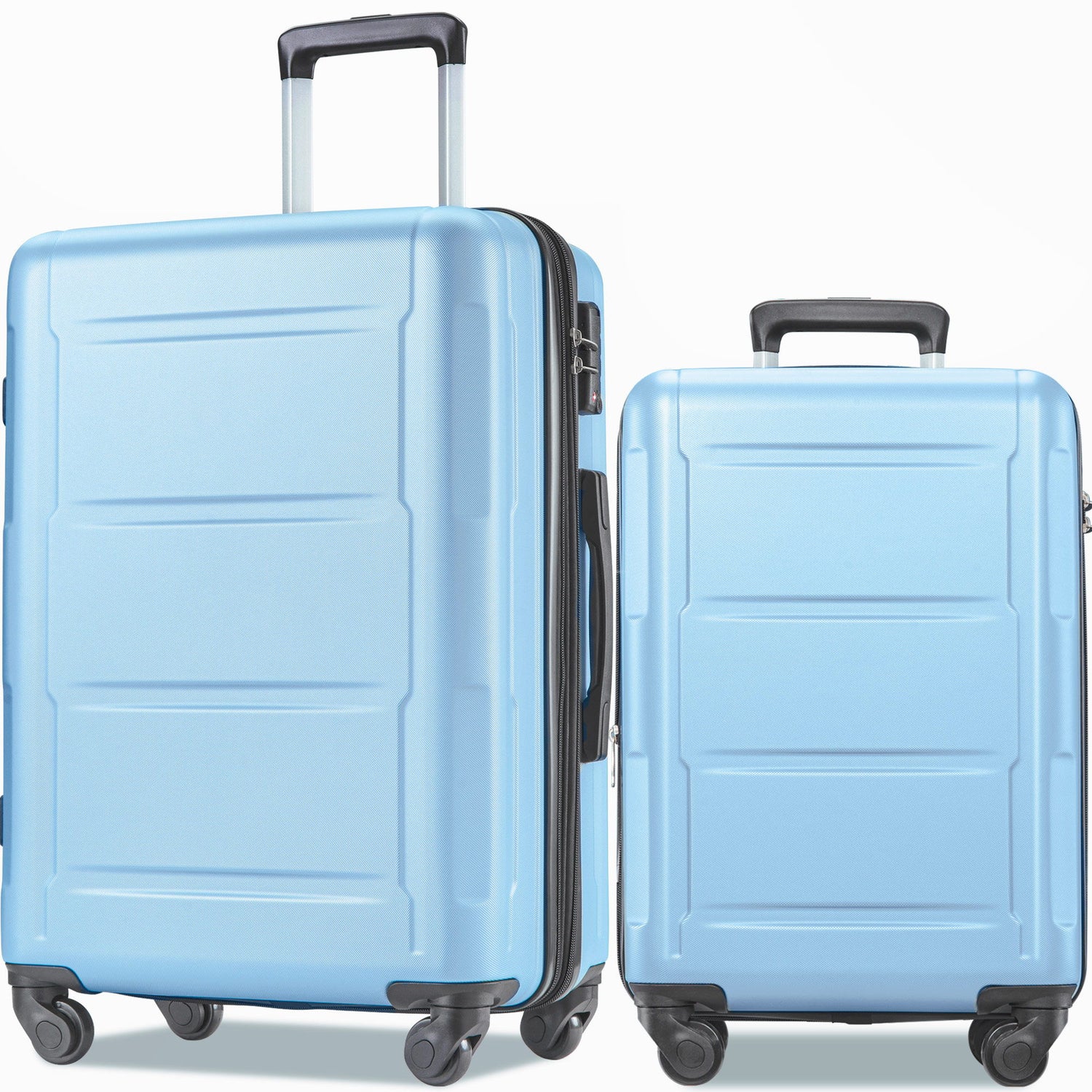 Expanable Spinner Wheel 2 Piece Luggage Set ABS Lightweight Suitcase With Tsa Lock 20&quot; / 28&quot;