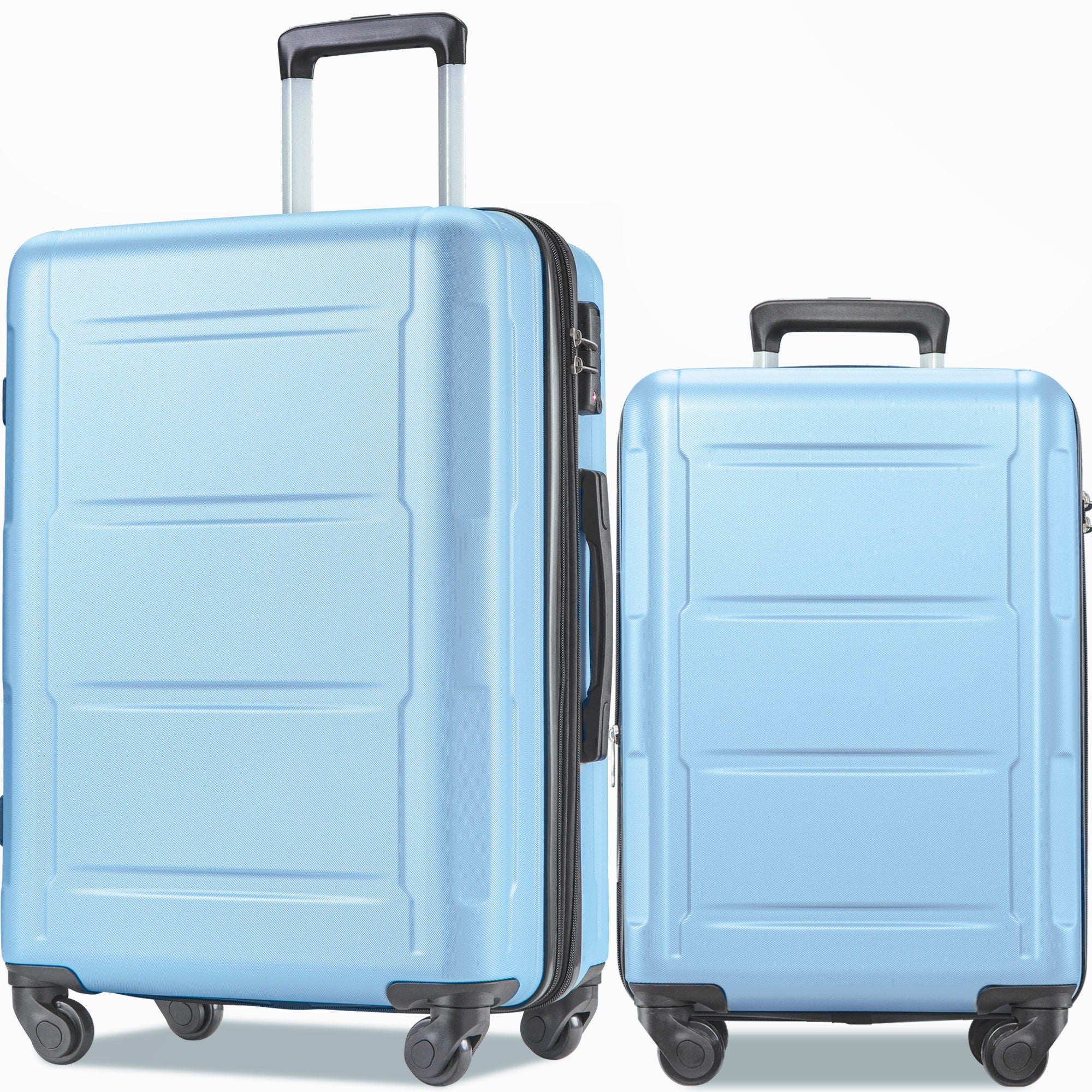 Expanable Spinner Wheel 2 Piece Luggage Set ABS Lightweight Suitcase With Tsa Lock 20&quot; / 28&quot;