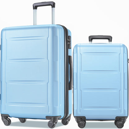 Expanable Spinner Wheel 2 Piece Luggage Set ABS Lightweight Suitcase With Tsa Lock 20&quot; / 28&quot;