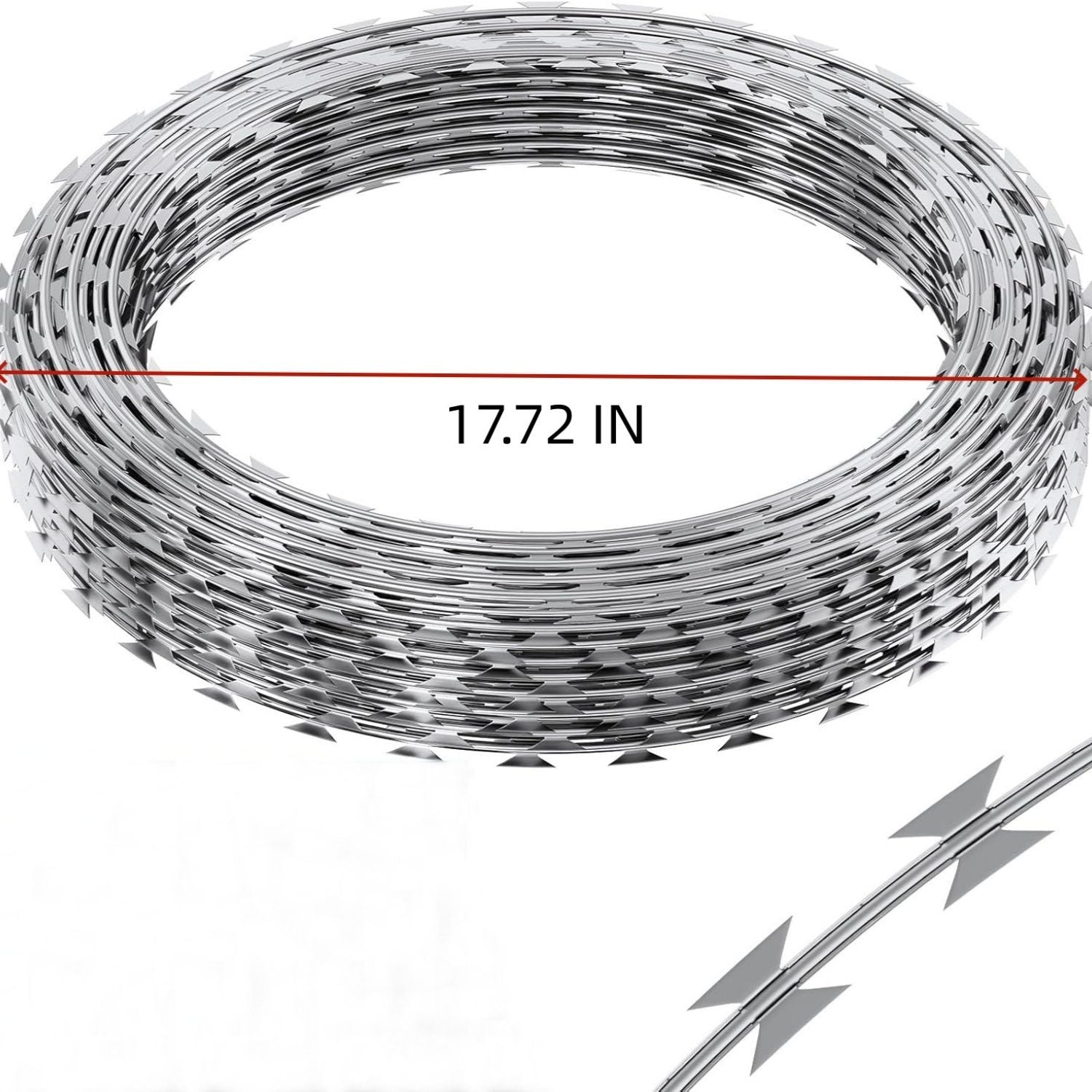 Galvanized Barbed Wire Fence Roll, Security Fencing With Sharp Razor Edges