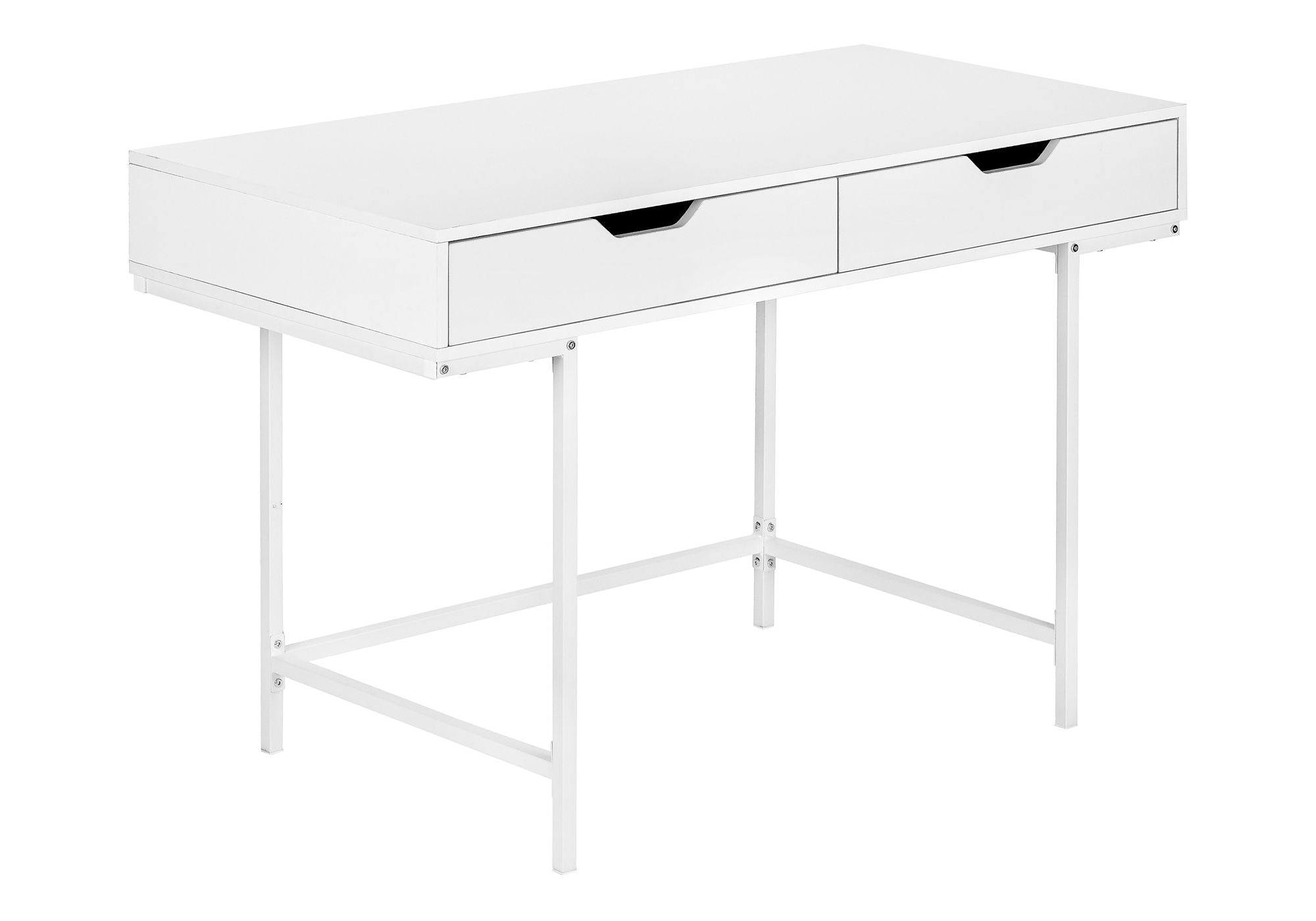 Computer Desk For Home Office, Storage Drawers, Marble Look Contemporary &amp; Modern