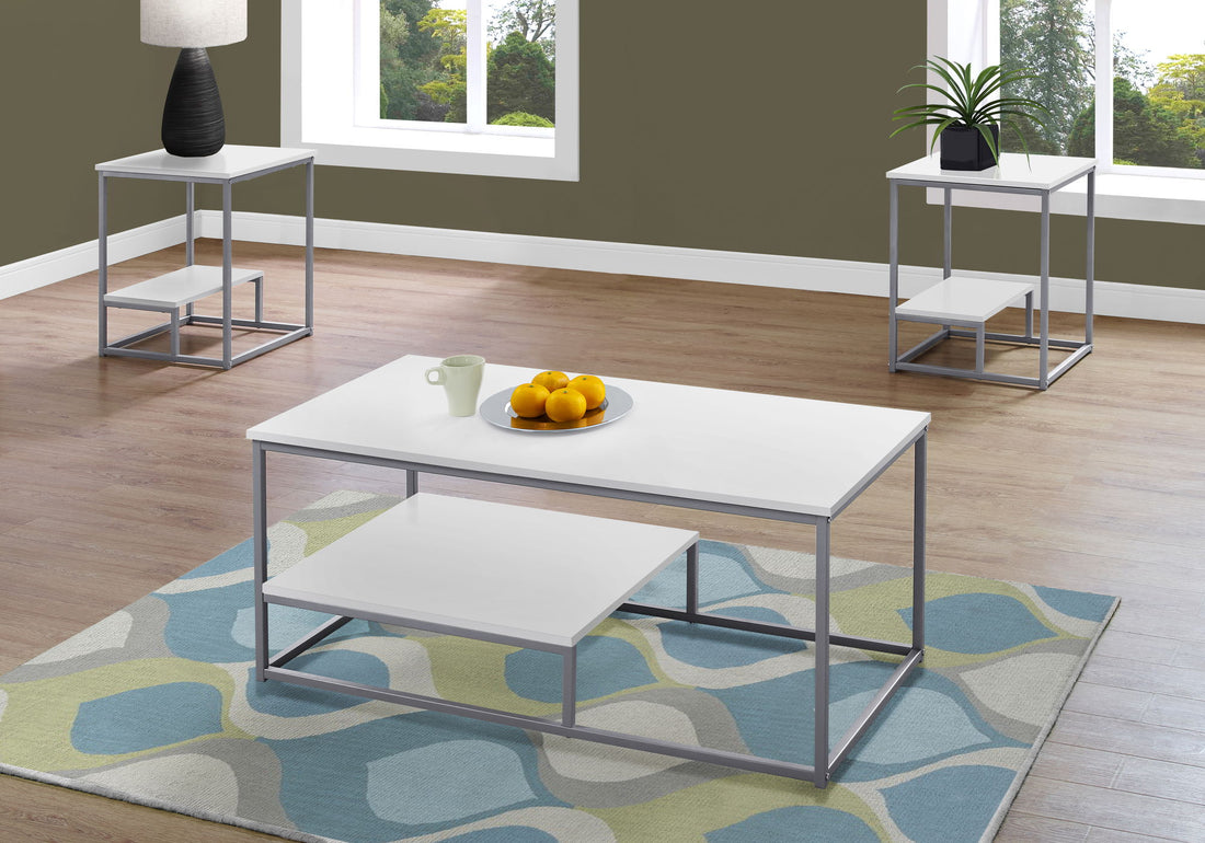 Table Set, Coffee, End, Side, Accent, Living Room, Contemporary &amp; Modern (Set of 3)