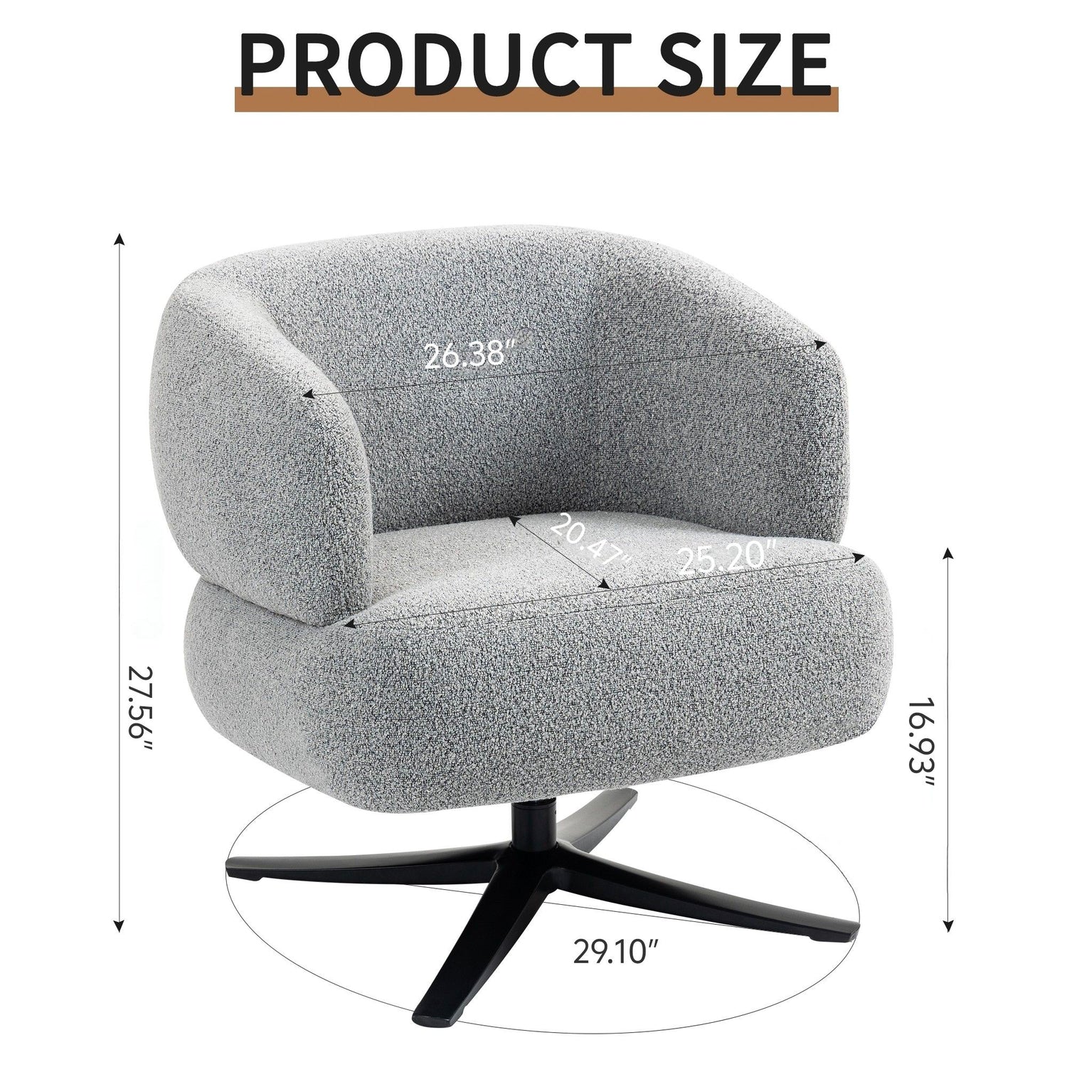 Cuddle Style Leisure Swivel Sofa Chair
