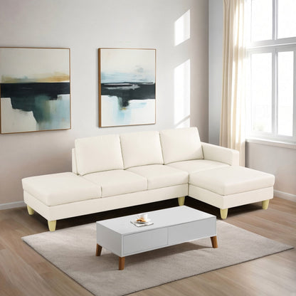 L - Shaped Sectional Sofa With Chaise &amp; Ottoman