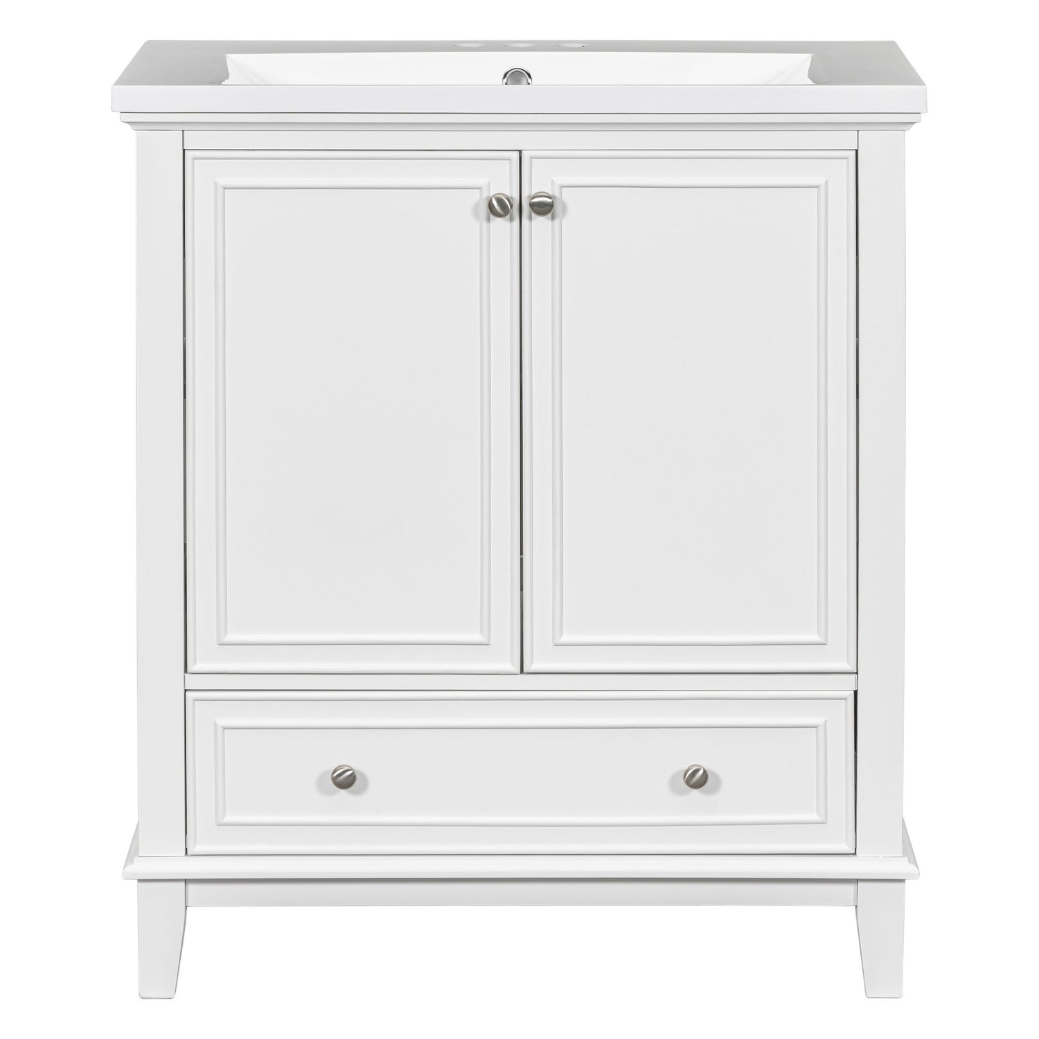 Modern Bathroom Vanity With Sink Combo, Multi Functional Cabinet With Doors And Drawer