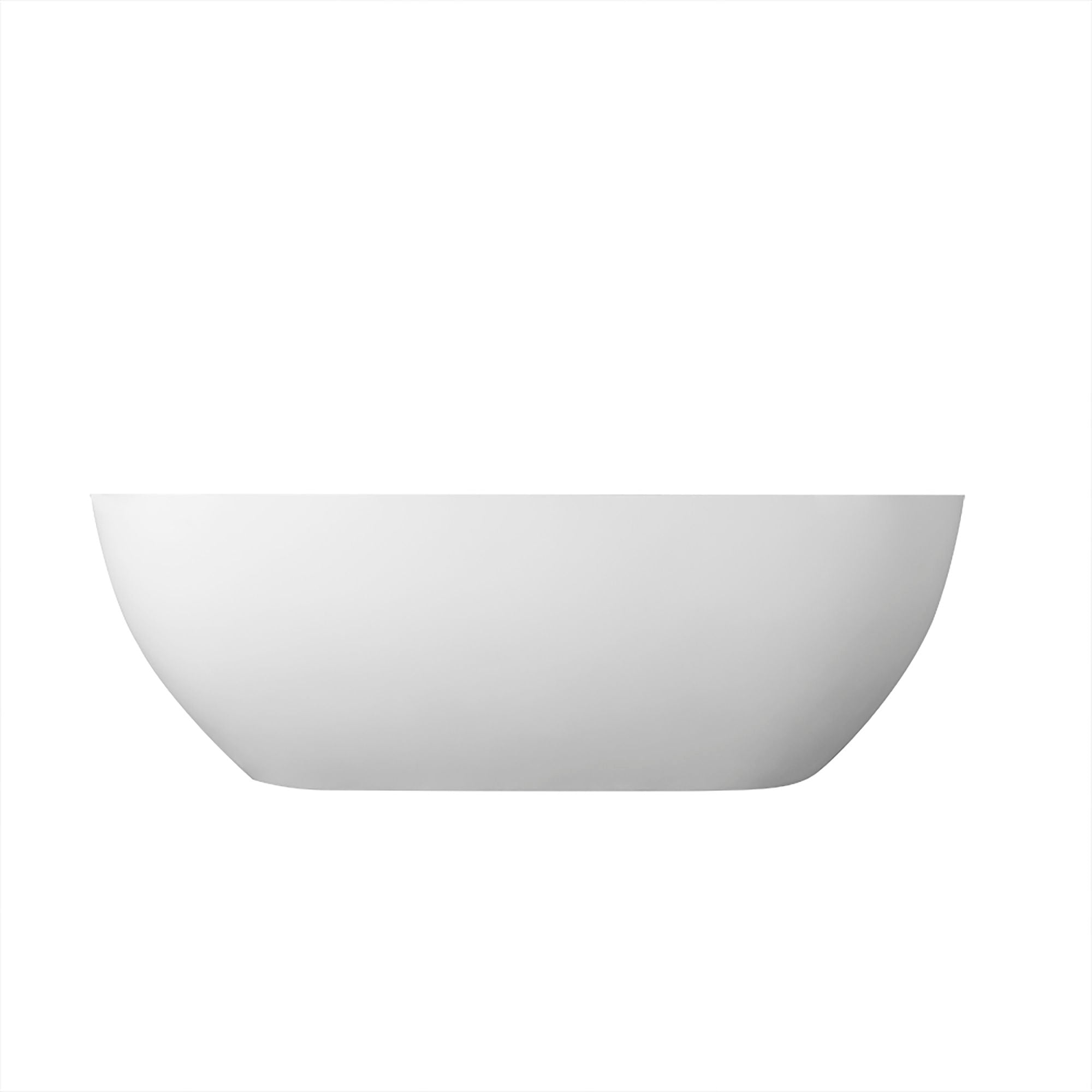 68.9&quot; Freestanding Solid Surface Soaking Bathtub For Bathroom - Matte White