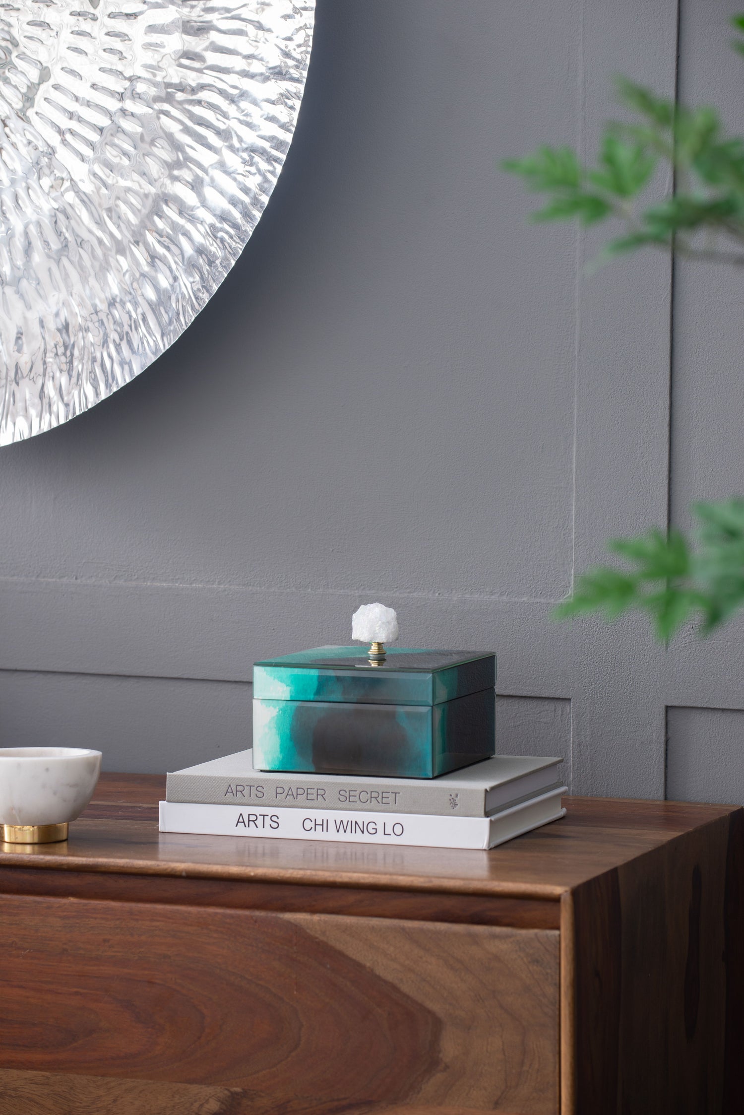 Bethany - Aqua Jewelry Box, Stackable Decorative Storage Boxes &amp; Lids